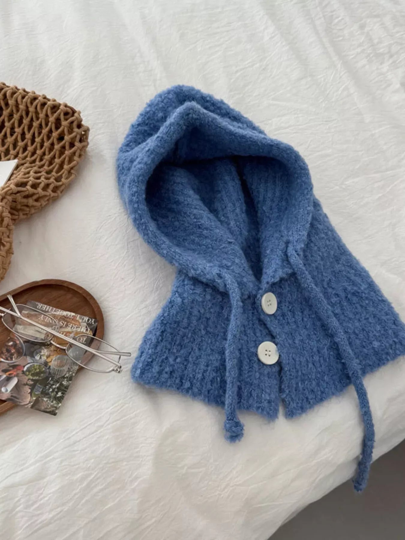 Cozy Knit Button Detail Hat - Makw Official Site