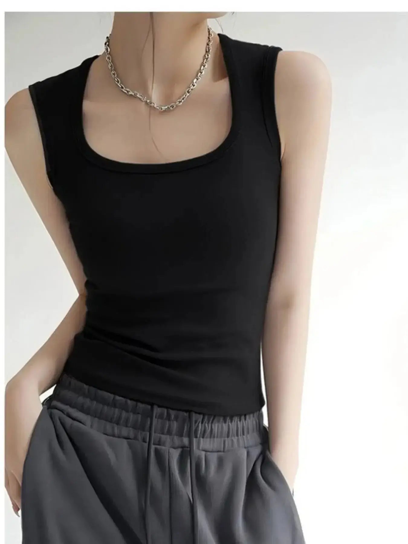 Plus Size Wide Strap Tank - Makw Official Site