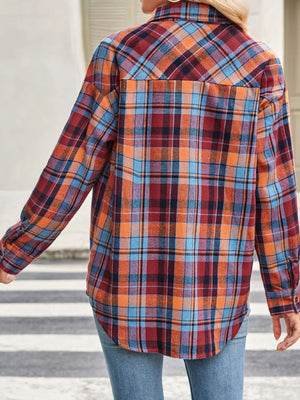 Plaid Button Up Long Sleeve Shirt - Makw Official Site