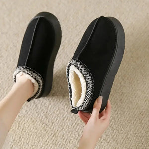 Faux Fur Center-Seam Slippers - Makw Official Site