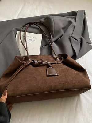 Lightweight Suede Shoulder Bag - Makw Official Site