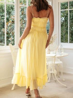 Devine Frill Ruffled Hem Midi Cami Dress - Makw Official Site