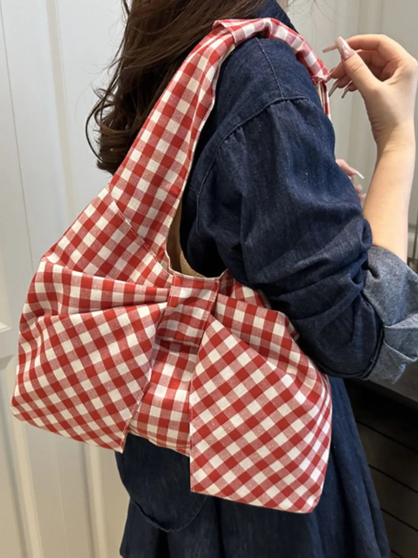 Ruched Bow Shoulder Bag - Makw Official Site