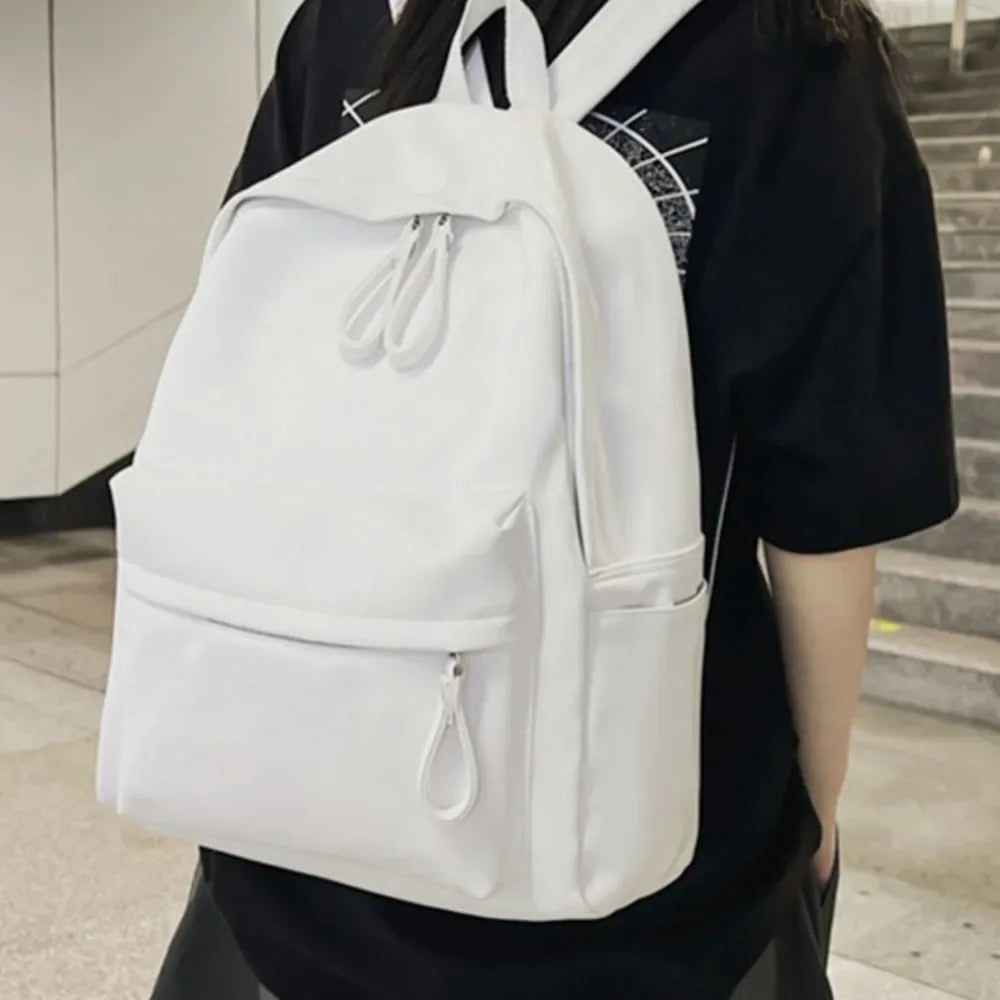 PU Leather Zip Backpack Bag - Makw Official Site