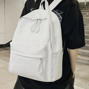 PU Leather Zip Backpack Bag - Makw Official Site