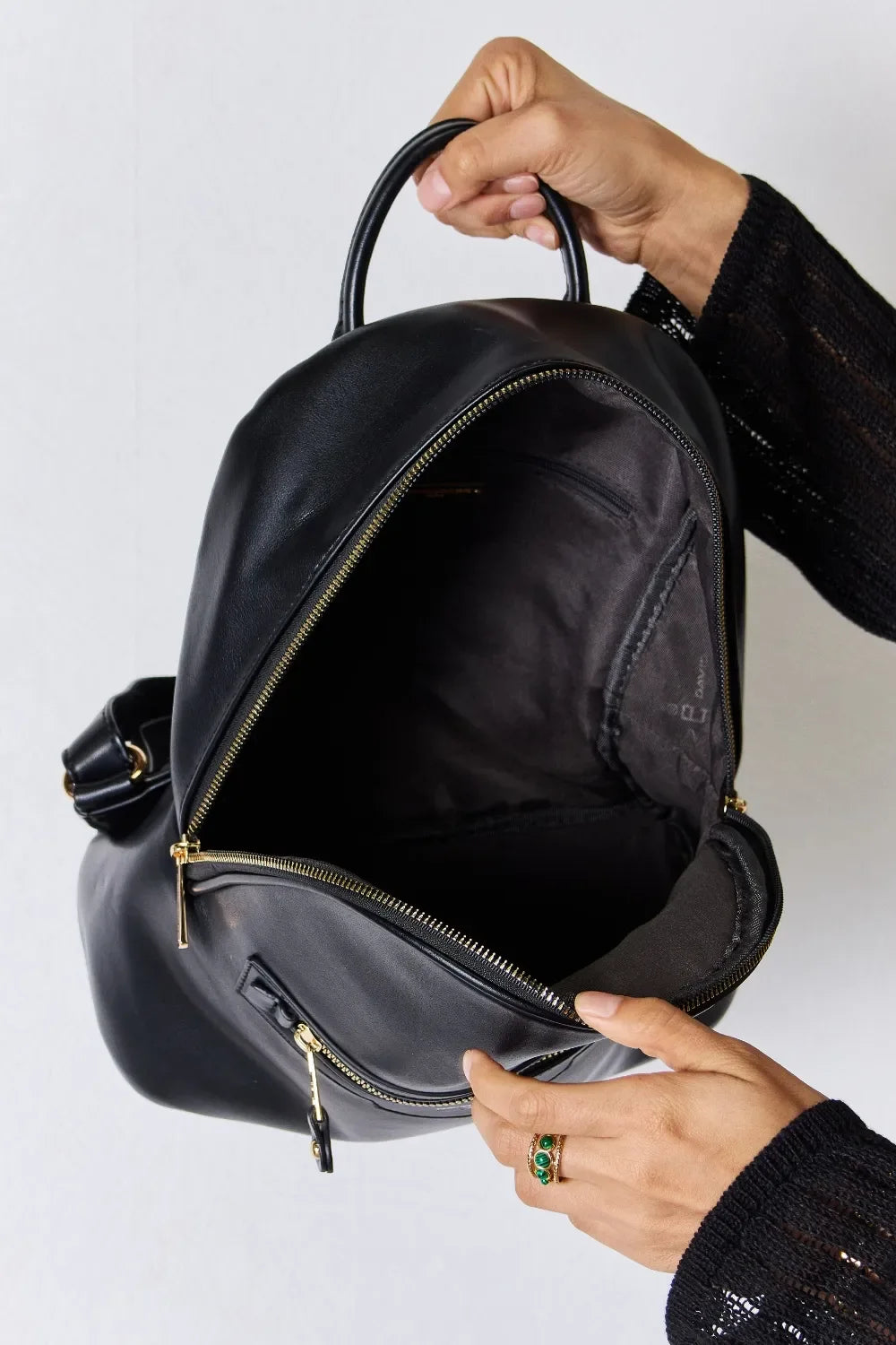 David Jones PU Leather Backpack - Makw Official Site