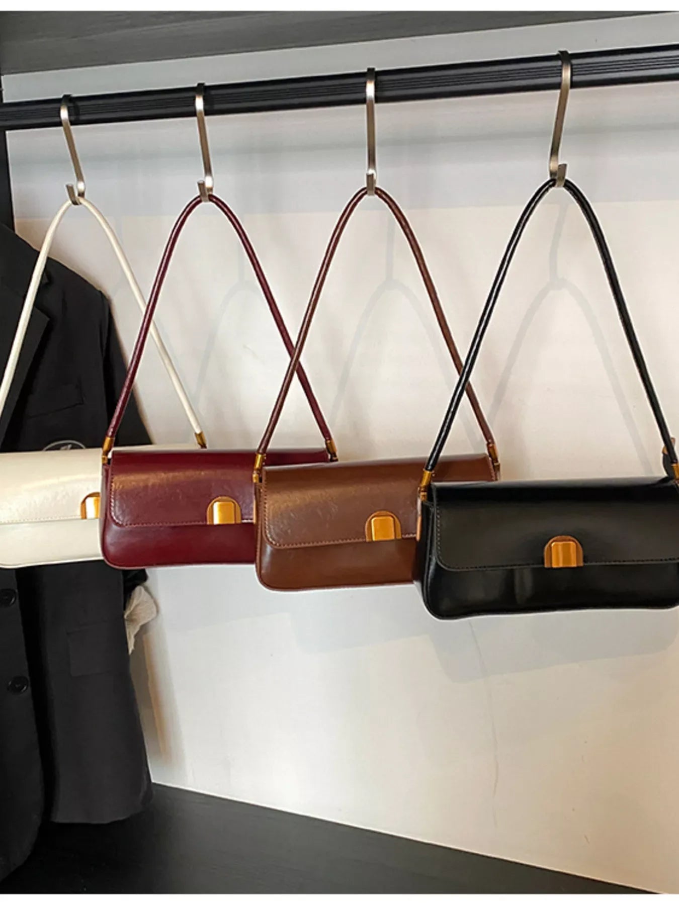 Retro Style Leather Shoulder Bag - Makw Official Site