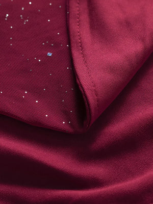 Glitter Slit Maxi Dress - Makw Official Site