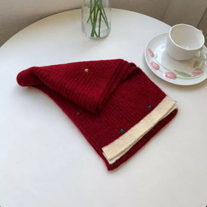 Colorful Dot Knitted Scarf - Makw Official Site