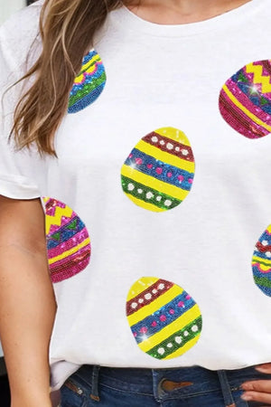 Plus Size Easter Round Neck Short Sleeve T-Shirt - Makw Official Site