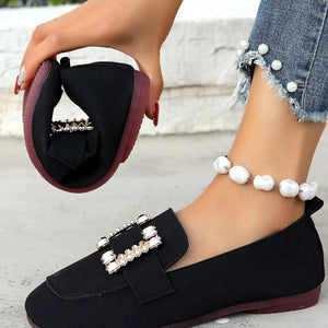 Decor Buckle Round Toe Slip-On - Makw Official Site