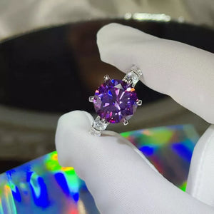 5 Carat Moissanite 6-Prong 925 Sterling Silver Ring - Makw Official Site