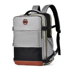 Color Block Multi-Pockets Backpack Bag - Makw Official Site