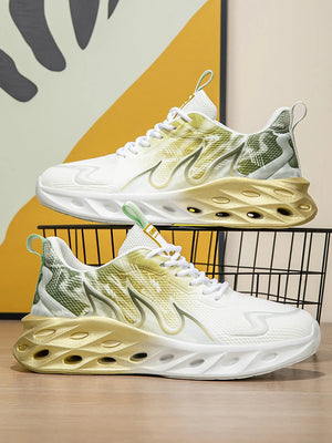 Round Toe Lace Up Mesh Athletic - Makw Official Site